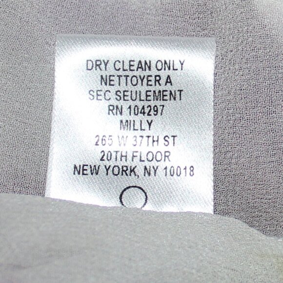 Milly  silk lined  Roll Tab Three Quarter Ruffle Sleeve Blouse boho White size 8 - Picture 7 of 7